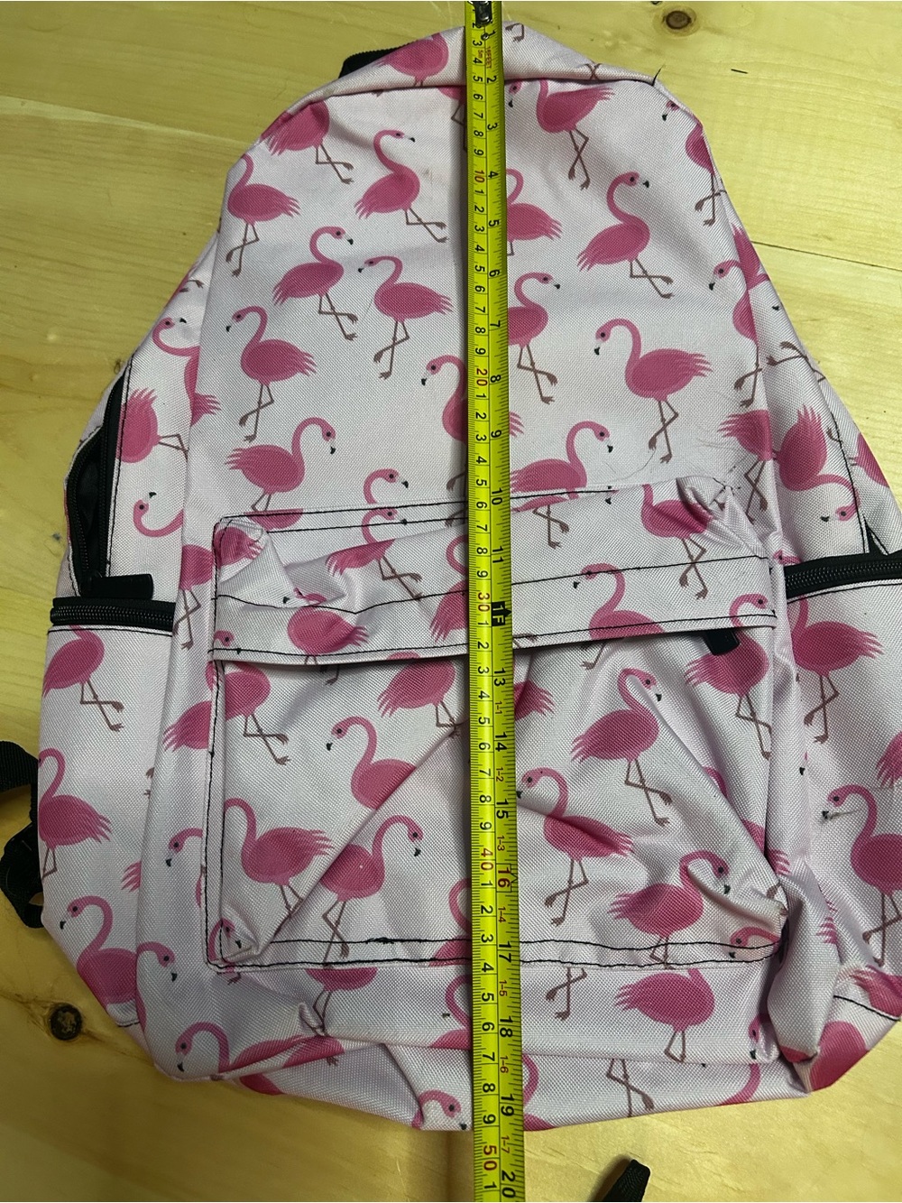 Pink Flamingo Print Backpack - Picture 3 of 4